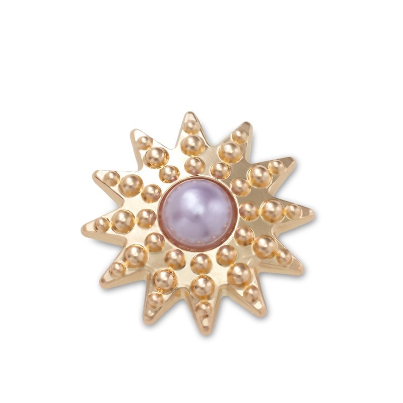 Jibbitz™ Charm Purple Pearl Starburst