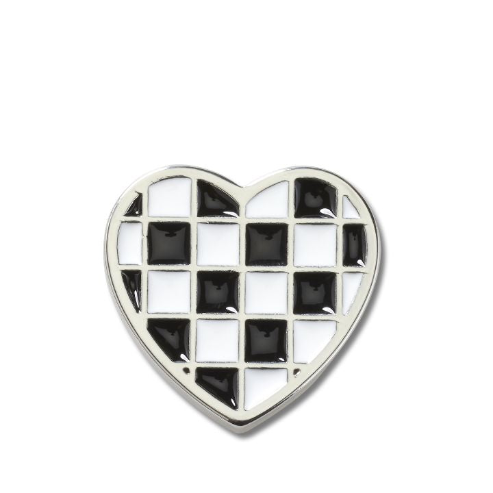 Jibbitz™ Charm Silver Checkerboard Heart - Crocs™ Việt Nam