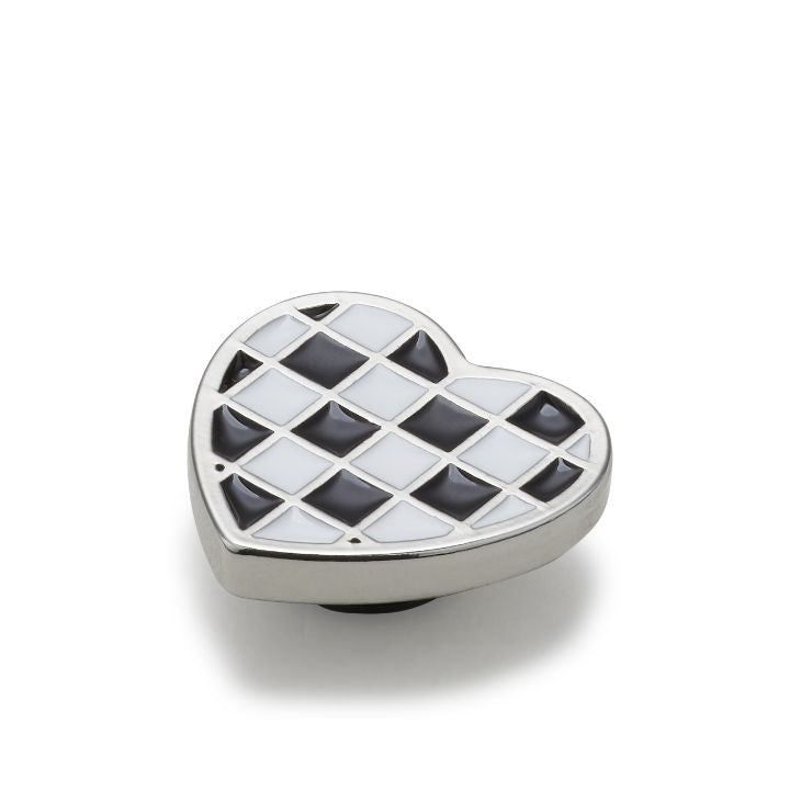 Jibbitz™ Charm Silver Checkerboard Heart - Crocs™ Việt Nam