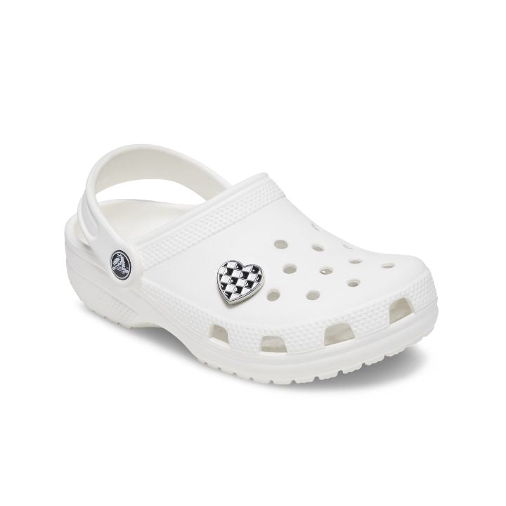 Jibbitz™ Charm Silver Checkerboard Heart - Crocs™ Việt Nam