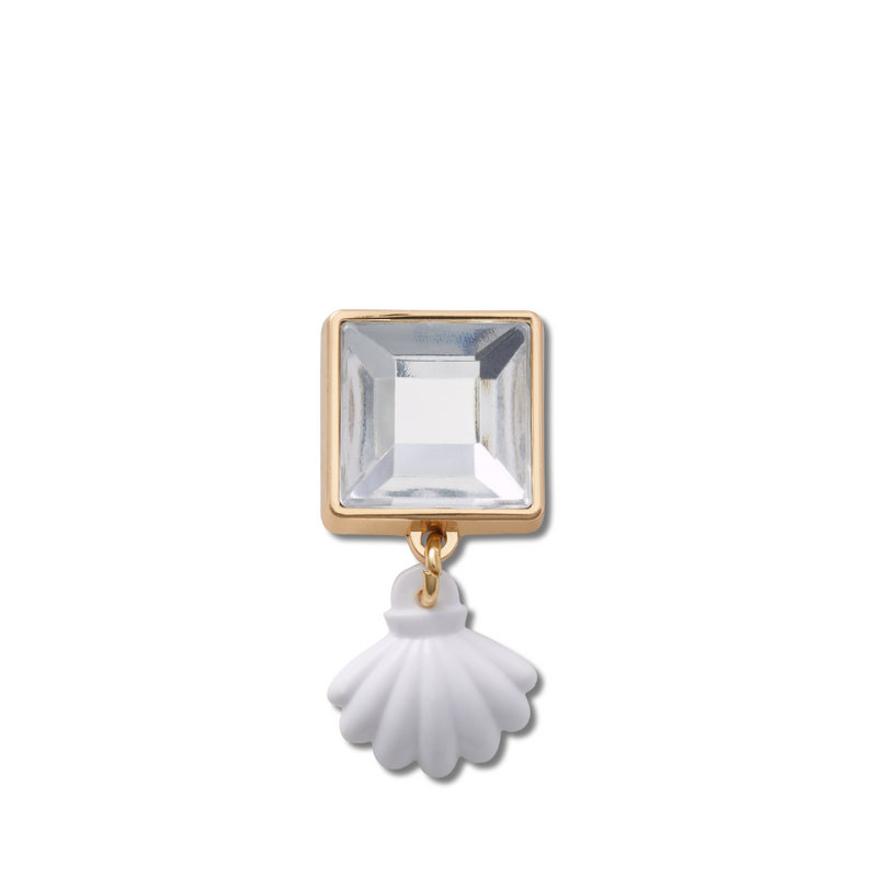 Jibbitz™ Charm Silver Seashell Dangle