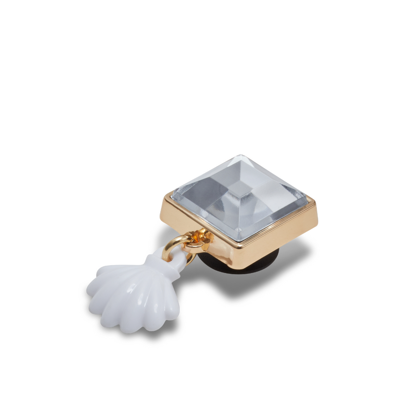 Jibbitz™ Charm Silver Seashell Dangle