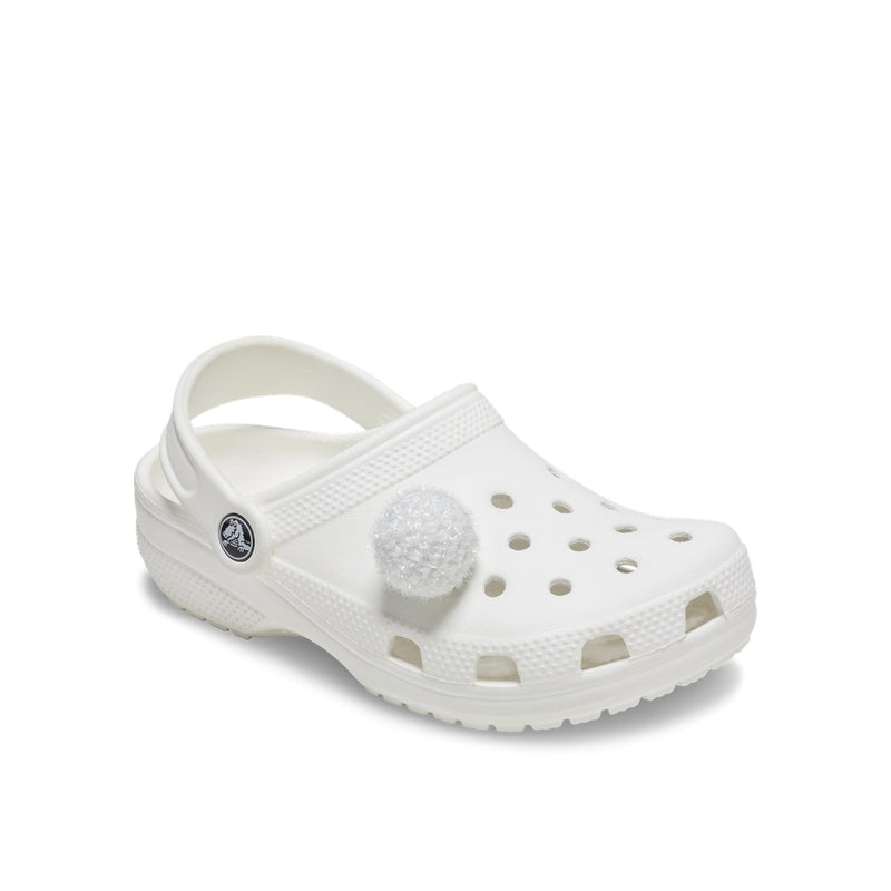 Jibbitz™ Charm White Metallic Puff Ball