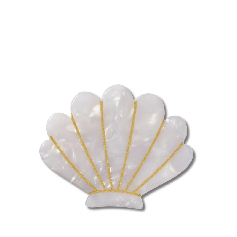 Jibbitz™ Charm White And Gold Seashell