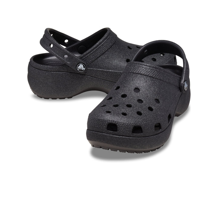 Giày Clog Nữ Crocs Classic Platform Glitter - Black - Crocs™ Việt Nam