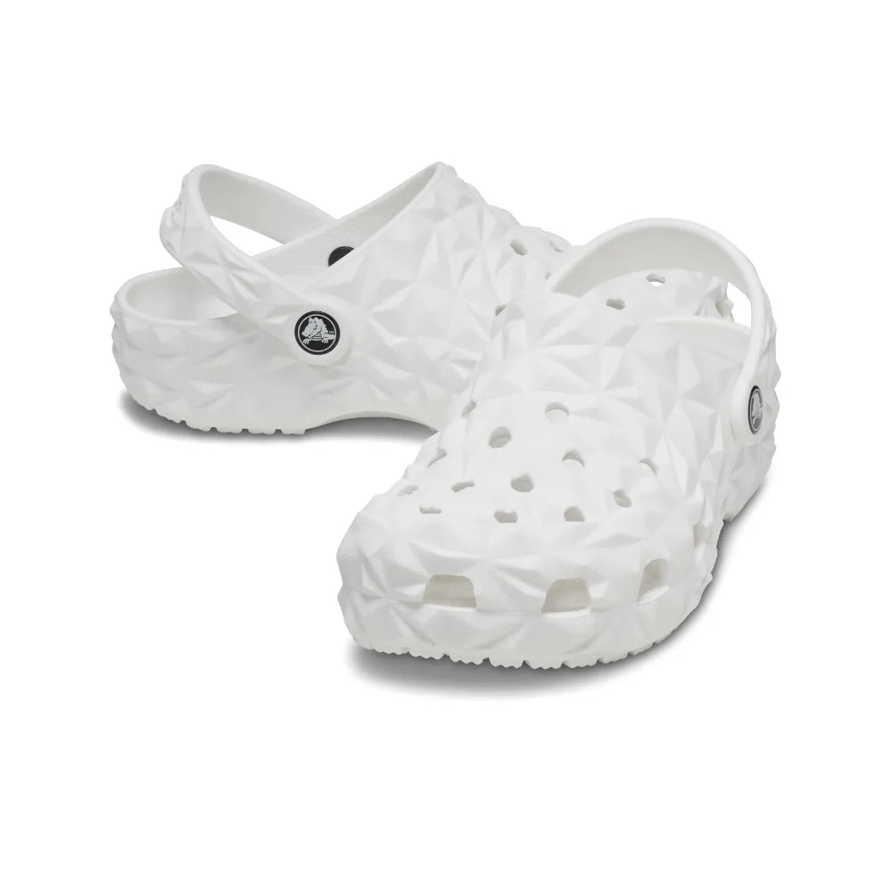Giày Clog Trẻ Em Crocs Classic Geometric - White