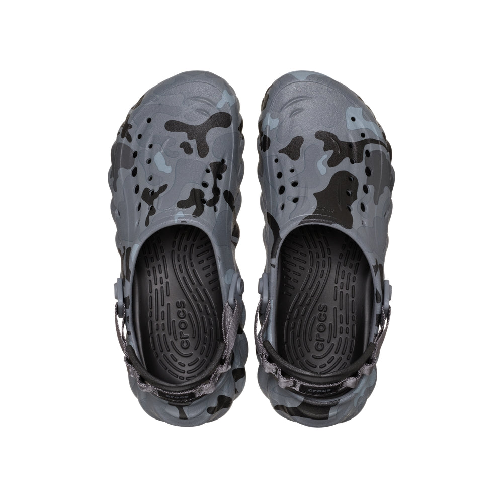 Giày Clog Unisex Crocs Echo Duck Camo - Charcoal/Black