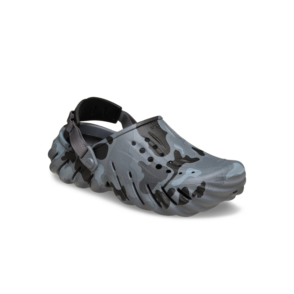 Giày Clog Unisex Crocs Echo Duck Camo - Charcoal/Black