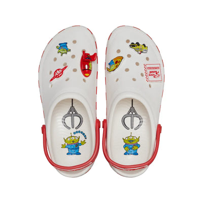 Giày Clog Unisex Crocs Off Court Toy Story Pizza Planet - White