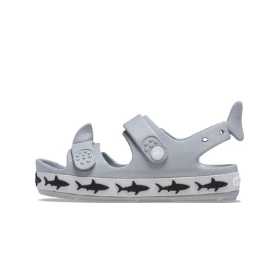 Giày Xăng Đan Trẻ Em Crocs Crocband Cruiser Shark - Light Grey