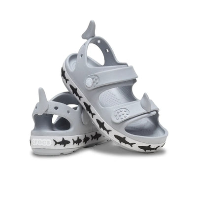Giày Xăng Đan Trẻ Em Crocs Toddler Crocband Cruiser Shark - Light Grey