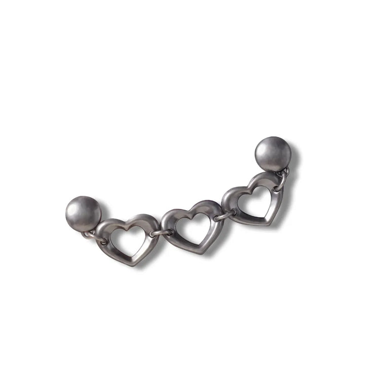 Jibbitz™ Charm Silver Triple Heart Chain - Crocs™ Việt Nam