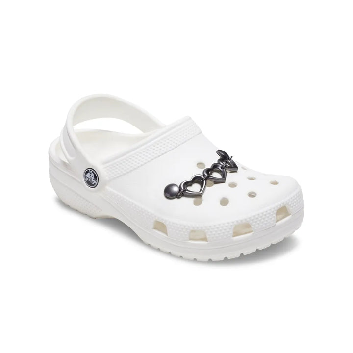 Jibbitz™ Charm Silver Triple Heart Chain - Crocs™ Việt Nam