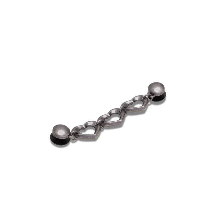 Jibbitz™ Charm Silver Triple Heart Chain - Crocs™ Việt Nam