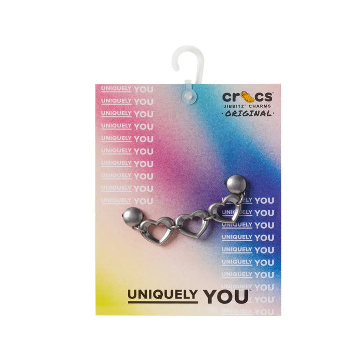 Jibbitz™ Charm Silver Triple Heart Chain - Crocs™ Việt Nam