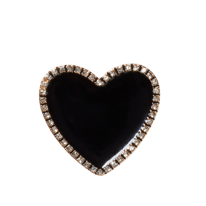 Jibbitz™ Charms Black Heart with Gold Outline - Crocs™ Việt Nam