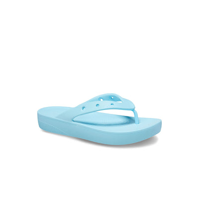 Dép Xỏ Ngón Nữ Crocs Platform Classic - Blue