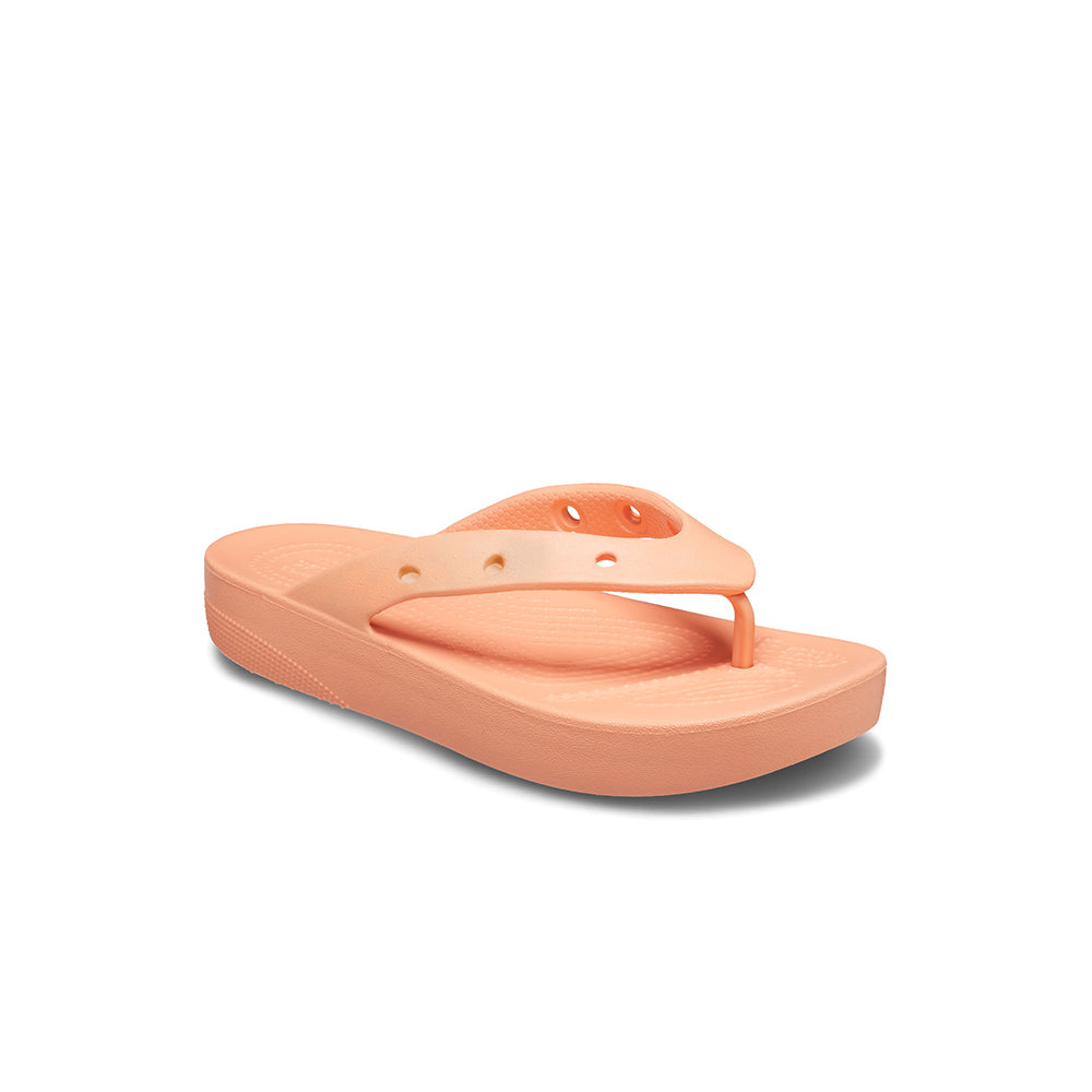 Dép Xỏ Ngón Nữ Crocs Platform Classic - Papaya