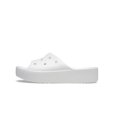 Dép Quai Ngang Nữ Crocs Classic Platform - White
