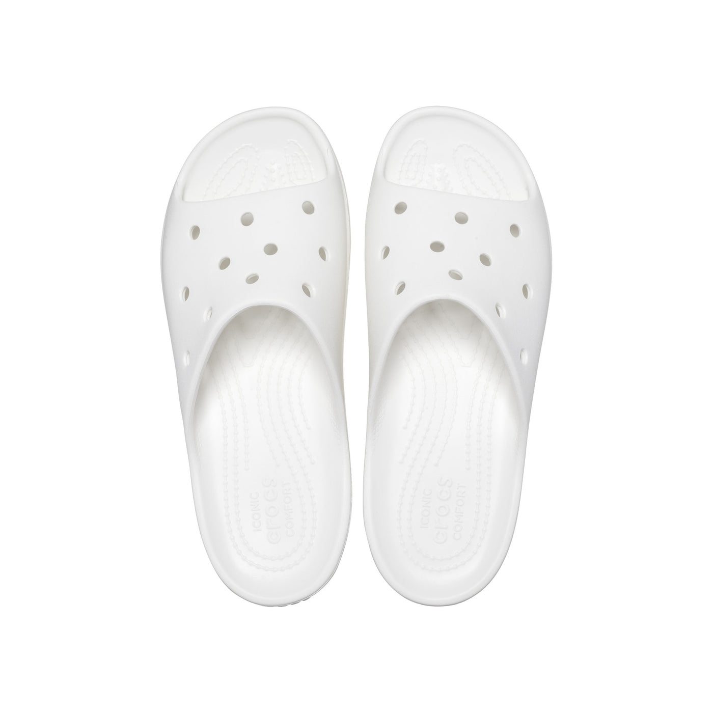 Dép Quai Ngang Nữ Crocs Classic Platform - White