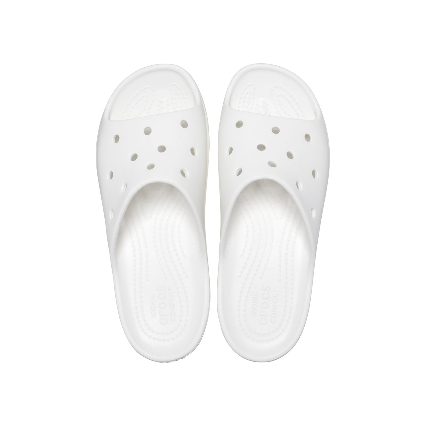 Dép Quai Ngang Nữ Crocs Classic Platform - White