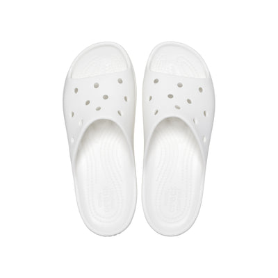 Dép Quai Ngang Nữ Crocs Classic Platform - White